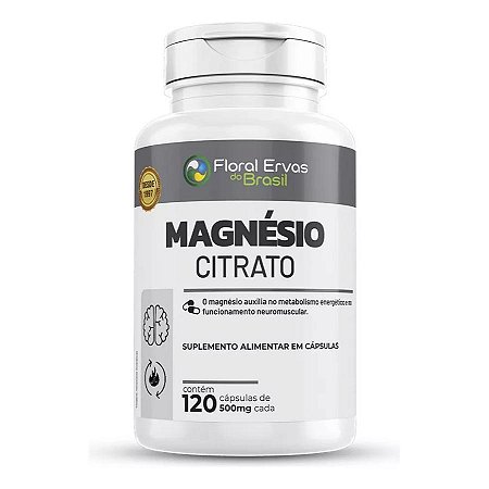 Magnésio Citrato 500mg 120 Cápsulas - Floral Ervas