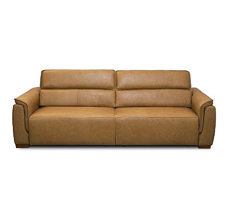 Sofá Velvet Leather 2,20m | Couro Natural Legítimo, Reclinável e Design Premium para Ambientes Sofisticados