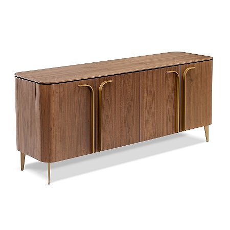 Balcão / Buffet Owl 4 Portas 1,80m – Design Curvo e Minimalista para Ambientes Modernos | Super Lançamento Lakhazza Móveis