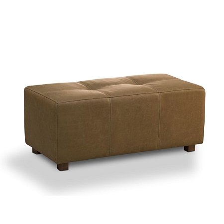 Puff Mine Couro Natural | Design Multiuso + Estrutura em Eucalipto - Peça Premium 100% Couro Natural Legítimo