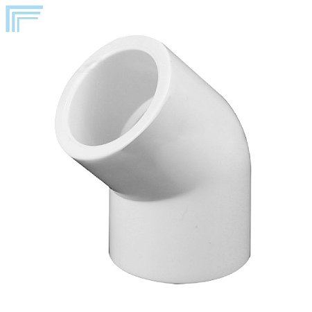 JOELHO COTOVELO 45° SOLDÁVEL 1-1/2" UPVC BRANCO 50MM