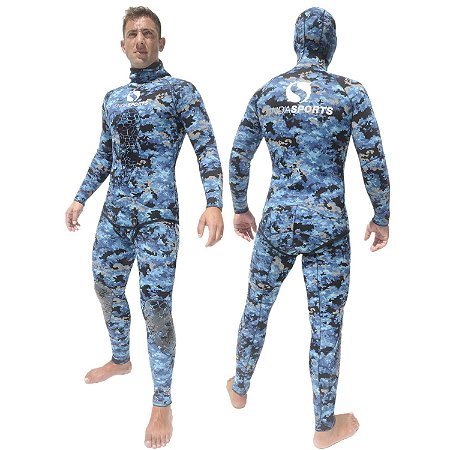 Roupa Onda Sports Neoprene STD Camo Blue