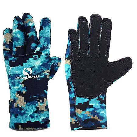 LUVA ONDA SPORTS NEOPRENE 2,5MM CAMO BLUE