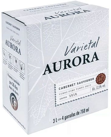 Vinho Aurora Varietal Cabernet Sauvignon Bag in Box 3 Litros