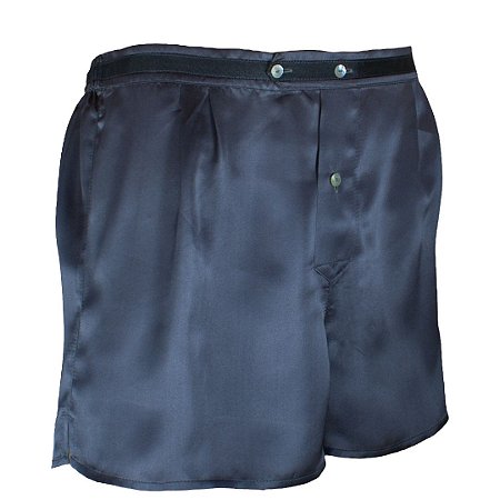 Cueca samba canção SEDA CINZA GRAFITE pregas - TEL AVIV - 100% seda pura