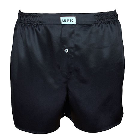 Cueca Samba Canção Preta LYON 100% seda pura