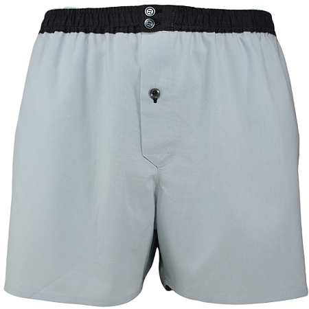 Cueca Samba Canção Cinza Claro Cós Cinza Chumbo -  TORINO - 100% algodão