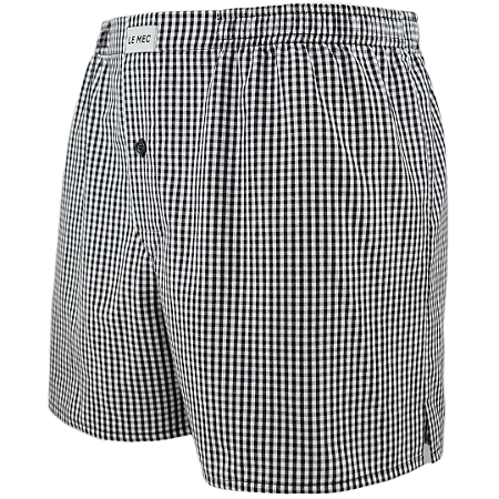Cueca Samba Canção  Xadrez Preto e Branco vichy -  DAMASCO  - 100% algodão