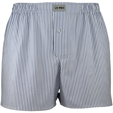 Cueca Samba Canção Listrada Branco e Azul - MILANO - 100% algodão