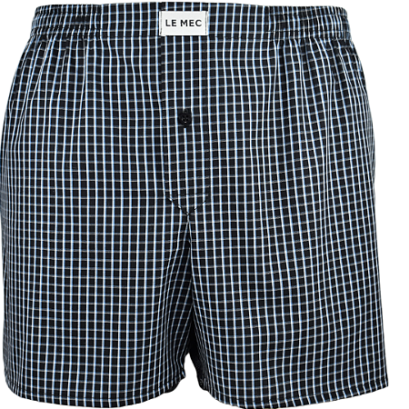 Cueca Samba Canção  Xadrez Preto e Cinza -  TOKYO  - 100% algodão