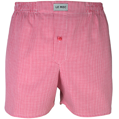 Cueca samba canção Vichy Vermelho ALGARVE - 100% algodão