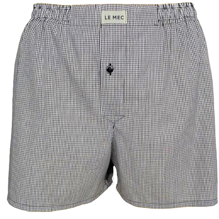 Cueca  Samba Canção  vichy branco e preto - MOUNT ELBERT -  100% algodão