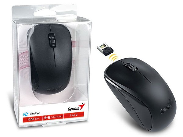 MOUSE SEM FIO GENIUS NX-7000 PRETO 1200DPI