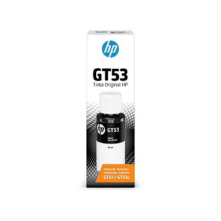Garrafa de tinta original Preto HP GT53 (1VV22AL) Para HP Smart Tank 515, 519, 530, 615, Plus 551, 500, 514, 517, 532, 617, 618 , HP - CX 1 UN