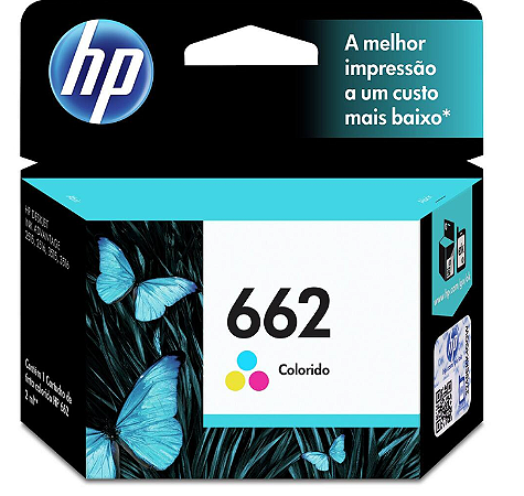 Cartucho de Tinta HP 662 Colorido Original (CZ104AB) Para HP Deskjet Ink Advantage 1015, 4645, 2645, 1515, 2515, 3515, 3545, 2545, HP - CX 1 UN