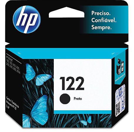 Cartucho de Tinta HP 122 Preto Original (CH561HB) Para HP HP Deskjet 1000 - J110a; 2000 - J210a; 2050 - J510a; 3050 - J610a, HP - CX 1 UN