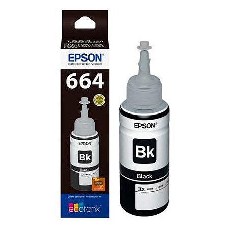 CARTUCHO ORIGINAL EPSON T664120 PRETO L110 L200 L210 L350 L355 L555