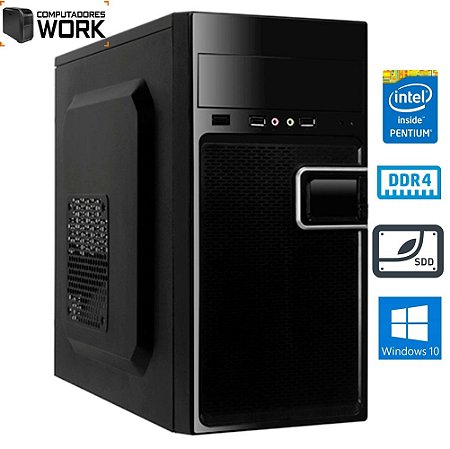 COMPUTADOR MK WORK INTEL PENTIUM G6400 4GB DDR4 SSD 120GB GABINETE ATX 200W PRETO