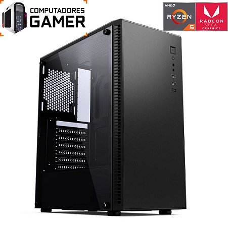 COMPUTADOR GAMER MK RYZEN 5 3400G ASUS PRIME A320M-K 8GB SSD 240GB GABINETE GAMER 500W PLACA DE VIDEO RADEON VEGA 8