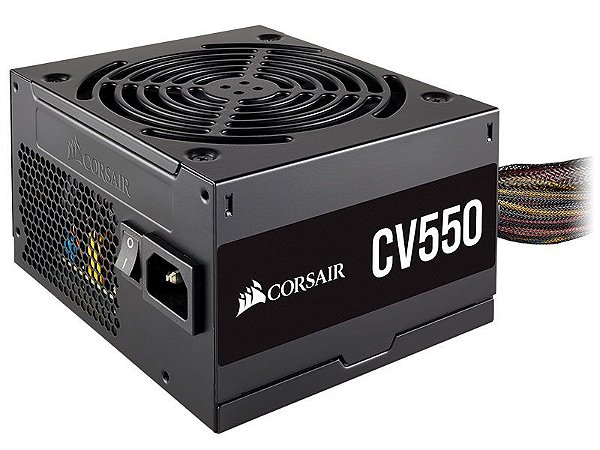 FONTE 550W CORSAIR 80PLUS BRONZE CP-9020210-BR CV550 ATX PFC ATIVO BIVOLT