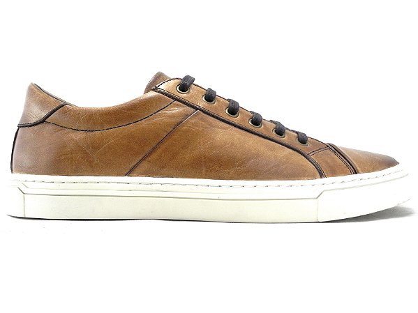 tenis couro caramelo