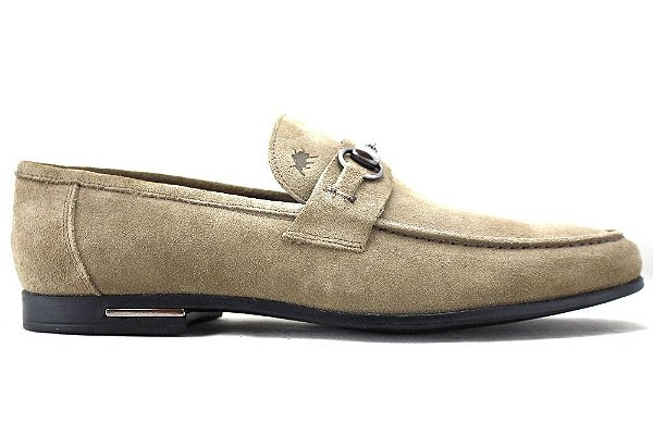 mocassim masculino creme