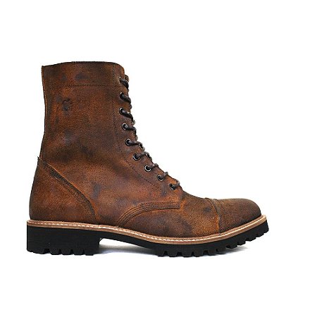 bota camurça cano alto masculina