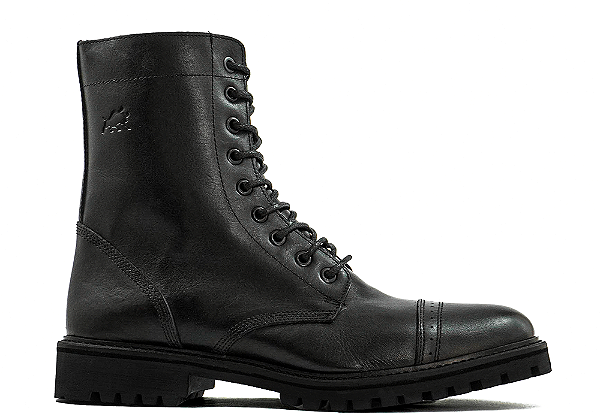 Bota Cano Alto Couro Preto Barcelona Design | Bull Walk