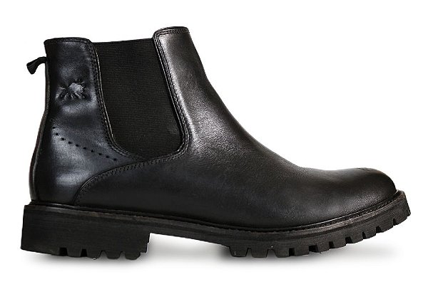 Bota Chelsea Masculina Couro Preto | Barcelona Design