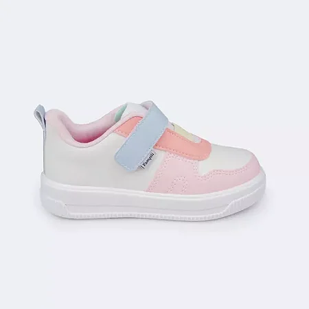 Tênis Infantil Feminino Pampili Up Recortes Colorido Casual
