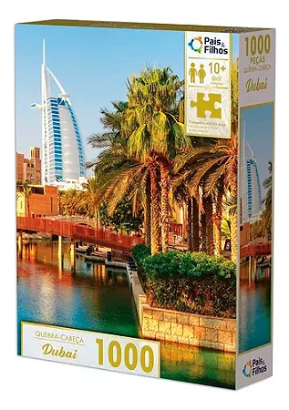 Quebra Cabeça Dubai 1000 Pçs Puzzle Paisagem Imagem Presente