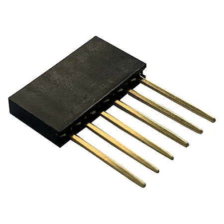 Barra De 6 Pinos Fêmea Longa / Conector Empilhável