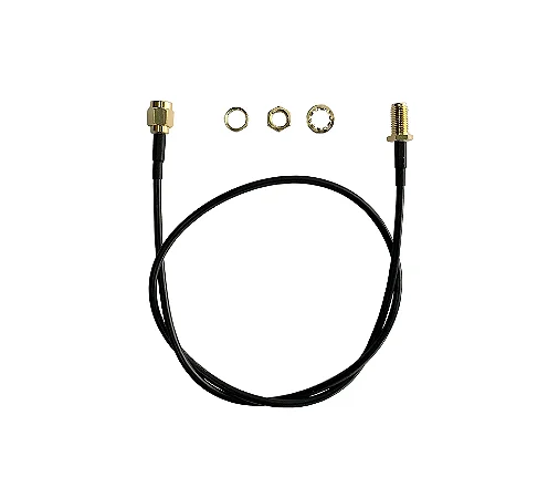 Cabo Extensor Prolongador Pigtail Conector RP SMA 50cm - Roteador - Rádio