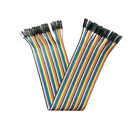 40 Cabos Jumper 30cm Fêmea-Fêmea