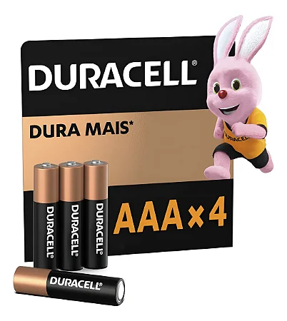 Pilha alcalina AAA Duracell - 4,50/ cada