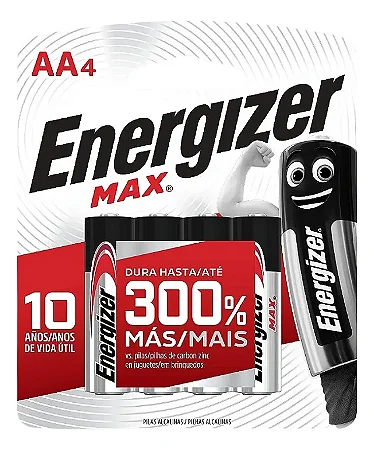 Pilha alcalina AA energizar - 3,00/cada