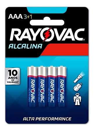 Pilha alcalina AAA rayovac - 3,00/cada
