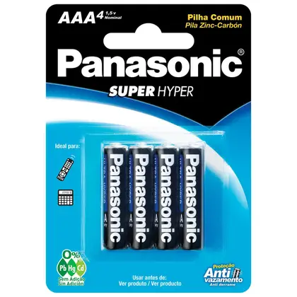 Pilha alcalina AAA Panasonic - 3,50/cada