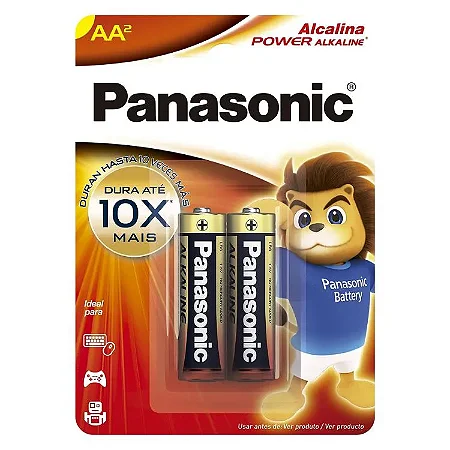 Pilha alcalina Panasonic AA - 3,50/cada