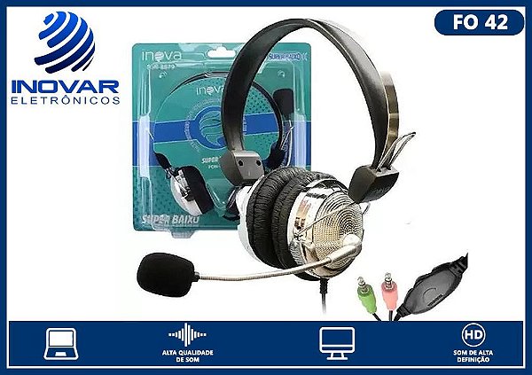 FO 42 FONE GAMER 2 cabos p2 KT 301 FON-8679