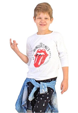 Camiseta Manga Longa Raglan Rolling Stones -  Unissex