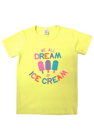 Camiseta Picolé Ice Cream Amarela