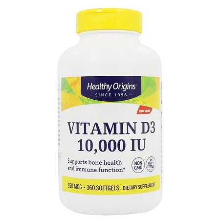 Vitamina D3 10,000UI, Healthy Origins, 360 Softgels