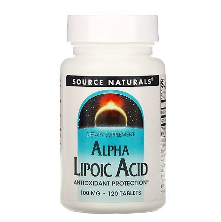 Ácido Alfa Lipoico, Source Naturals, 100 mg, 120 comprimidos