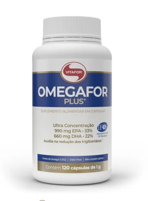 Ômegafor Plus 990mg EPA 660mg DHA - 120 cápsulas - Vitafor