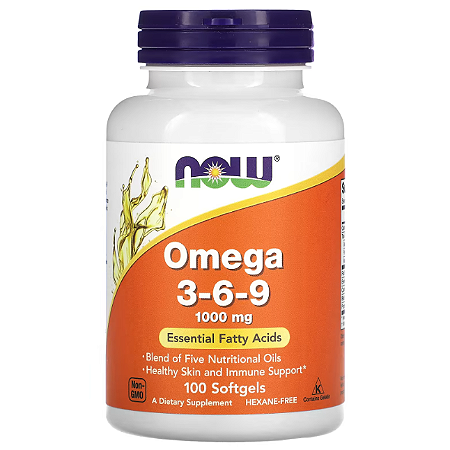 Ômega 3-6-9, Now Foods, 1000mg, 100 Softgels