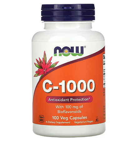 Vitamina C-1000, Now Foods, 100 Cápsulas