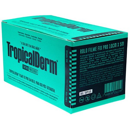 Plástico Cicatrizante Aftercare Tropical Derm Fix Rolo 10cm x 5m
