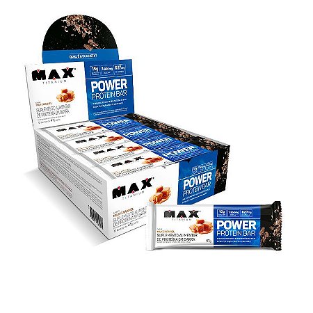 Power Protein Bar Caramelo 12un 41gr - Max Titanium
