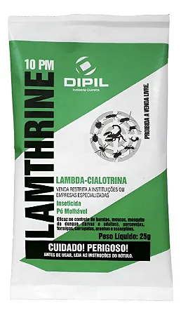 Inseticida Lamthrine 10 PM 25g Controle Potente de Pragas